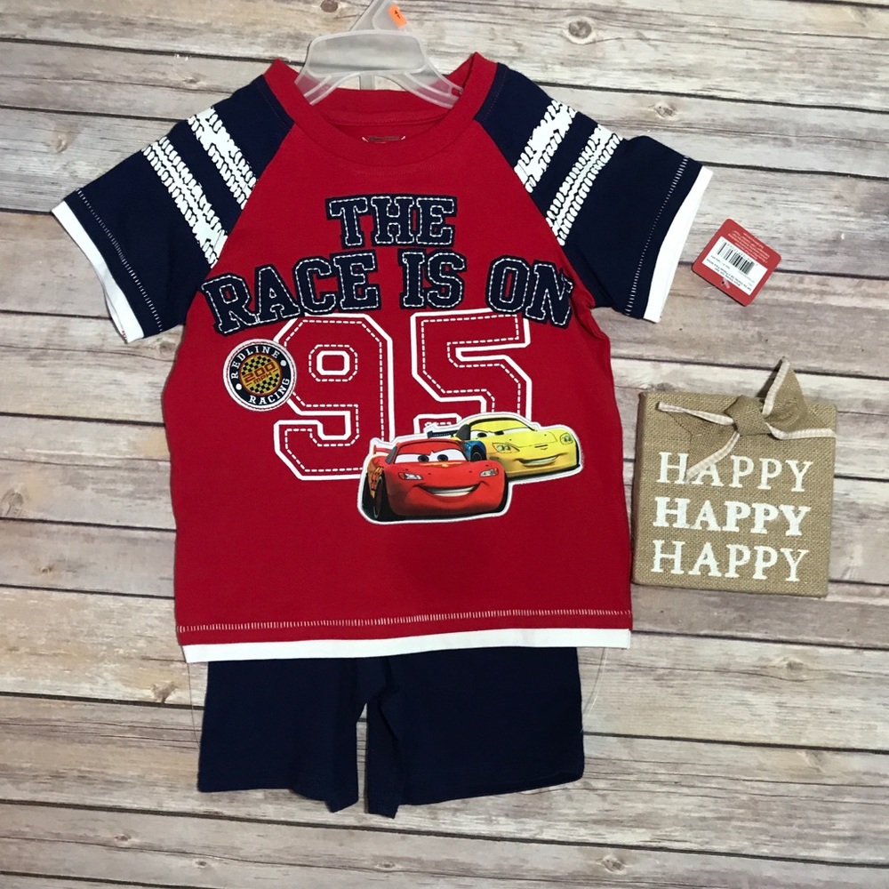 New/Never worn CARS OUTFIT SET! Size 4T